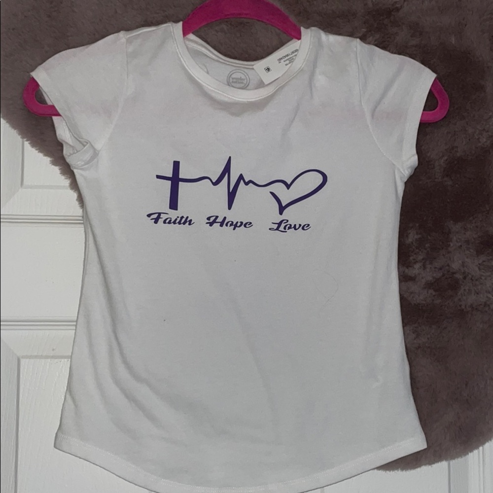 Pancreatic Cancer awareness shirt White Kids Shirt with Purple Print